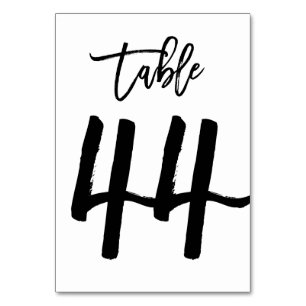 Mesa Tarjeta de número de tabla manuscrita de moda   Cu