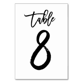 Mesa Tarjeta de número de tabla manuscrita de moda | Cu