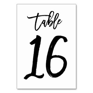 Mesa Tarjeta de número de tabla manuscrita de moda Cu