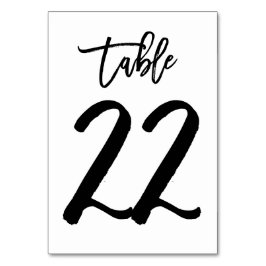 Mesa Tarjeta de número de tabla manuscrita de moda | Cu