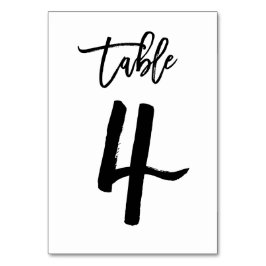 Mesa Tarjeta de número de tabla manuscrita de moda | Cu