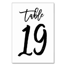 Mesa Tarjeta de número de tabla manuscrita de moda | Cu