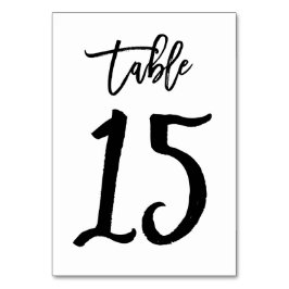 Mesa Tarjeta de número de tabla manuscrita de moda | Cu