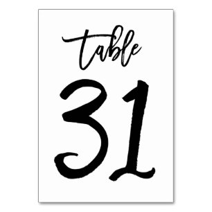 Mesa Tarjeta de número de tabla manuscrita de moda Cu
