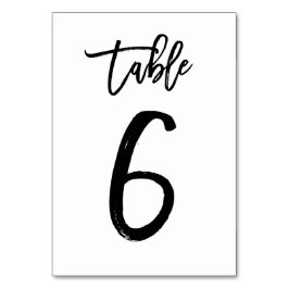 Mesa Tarjeta de número de tabla manuscrita de moda | Cu