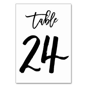 Mesa Tarjeta de número de tabla manuscrita de moda   Cu