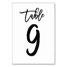 Mesa Tarjeta de número de tabla manuscrita de moda | Cu