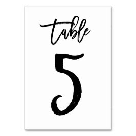 Mesa Tarjeta de número de tabla manuscrita de moda | Cu