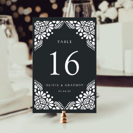 Mesa Tarjeta de número de tabla personalizada para Beau