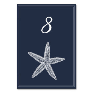 Mesa Tarjeta de número de tabla Starfish de Marina