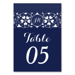 Mesa Tarjeta de números de tabla de Boda de monograma d