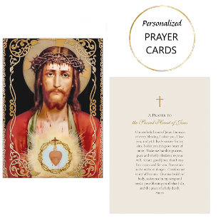 Mesa Tarjeta de oración al Sagrado Corazón de Jesús