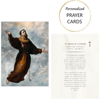 Mesa Tarjeta de oración católica de San José de Cuperti