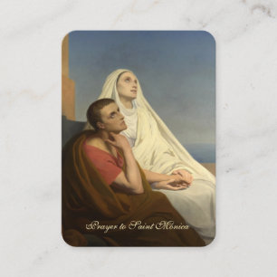 Mesa Tarjeta de oración católica St. Monica Augustine