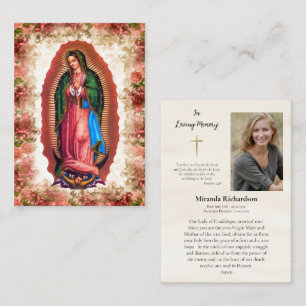 Mesa Tarjeta de oración conmemorativa con foto de Nuest