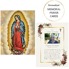 Mesa Tarjeta de oración conmemorativa con foto de Nuest
