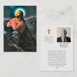 Mesa Tarjeta de oración conmemorativa de Cristo en Gets