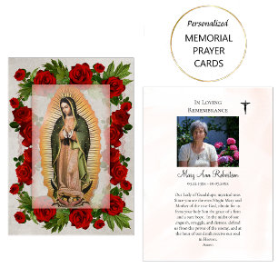 Mesa Tarjeta de Oración Conmemorativa de Nuestra Señora