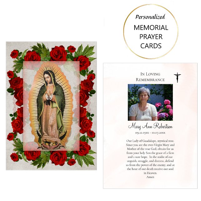 Mesa Tarjeta de Oración Conmemorativa de Nuestra Señora (Subido por el creador)