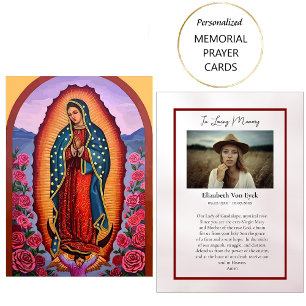 Mesa Tarjeta de oración conmemorativa de Nuestra Señora