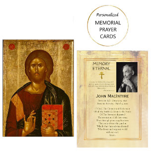 Mesa Tarjeta de oración conmemorativa del icono de Jesu