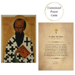 Mesa Tarjeta de Oración Cristiana Ortodoxa de San Basil