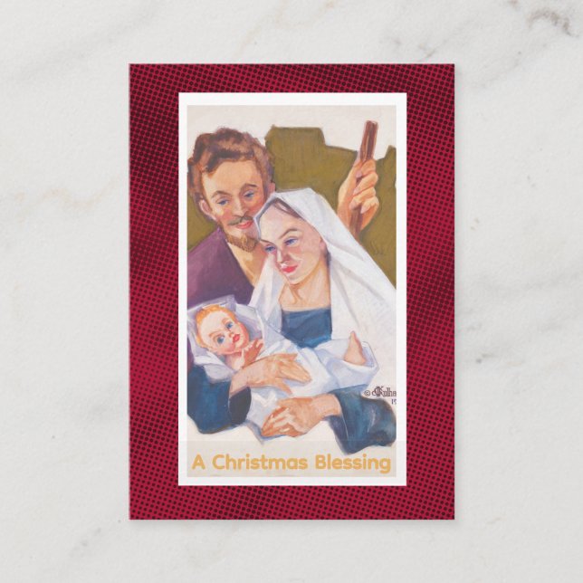 Mesa Tarjeta de oración de bendición de Navidad (Anverso)