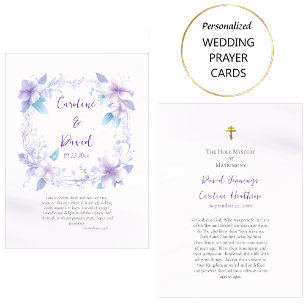 Mesa Tarjeta de oración de boda ortodoxa de flores de l