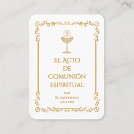 Mesa Tarjeta de oración de comunión espiritual – Españo