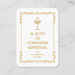 Mesa Tarjeta de oración de comunión espiritual – Españo