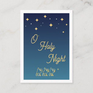 Mesa Tarjeta de oración de Navidad elegante Noche de pa