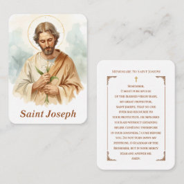 Mesa Tarjeta de oración de San José | Memorare católico