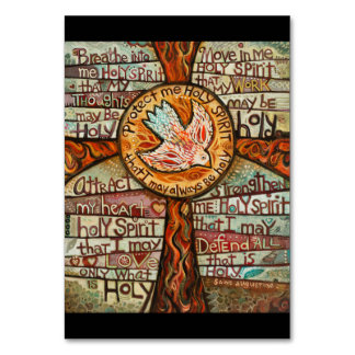 Mesa Tarjeta de oración del Espíritu Santo