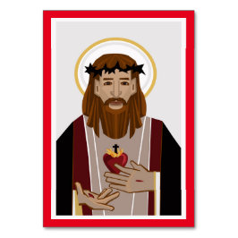 Mesa Tarjeta de oración del Sagrado Corazón de Jesús