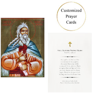 Mesa Tarjeta de oración del Santo y Glorioso Profeta El