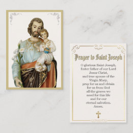 Mesa Tarjeta de oración devocional católica de San José