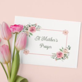 Mesa Tarjeta de oración floral del Día de la Madre con