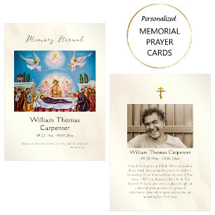 Mesa Tarjeta de oración fúnebre del Tránsito de la Theo