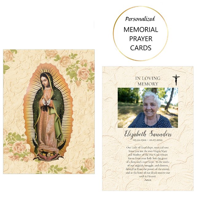Mesa Tarjeta de oración fúnebre Nuestra Señora de Guada (Subido por el creador)