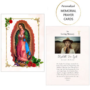 Mesa Tarjeta de Oración Funeral de Nuestra Señora de Gu