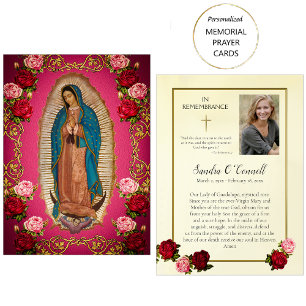 Mesa Tarjeta de Oración Funeral de Nuestra Señora de Gu