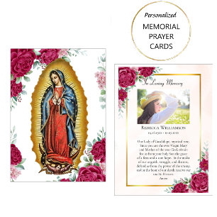 Mesa Tarjeta de Oración Funeral Memorial de Nuestra Señ