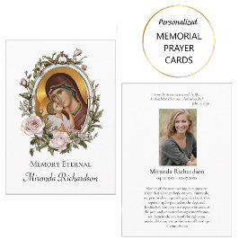 Mesa Tarjeta de oración funeraria de la floración de la