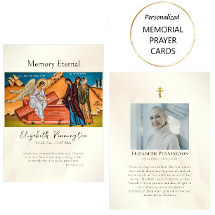 Mesa Tarjeta de oración funeraria ortodoxa de Cristo re