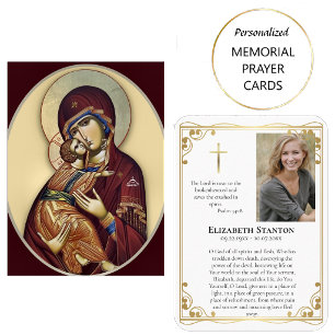Mesa Tarjeta de oración memorial con foto cristiana ort