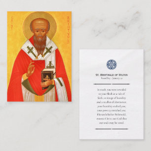 Mesa Tarjeta de oración ortodoxa de San Brihtwald de Wi