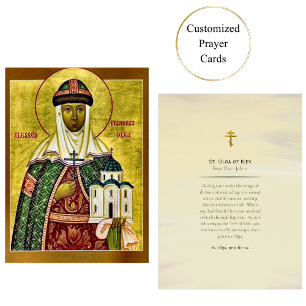 Mesa Tarjeta de oración St. Olga Equal-to-the-Apostles