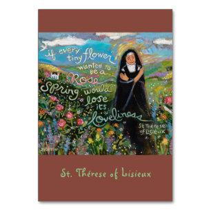 Mesa Tarjeta de oración St. Therese of Lisieux