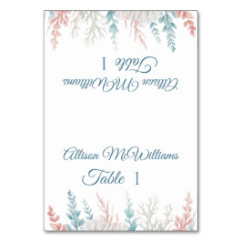 Mesa Tarjeta de plaza boda-Arrecife coral Pastel-