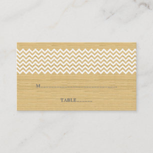 Mesa Tarjeta de plaza Boda de Ivory Rustic Chevron